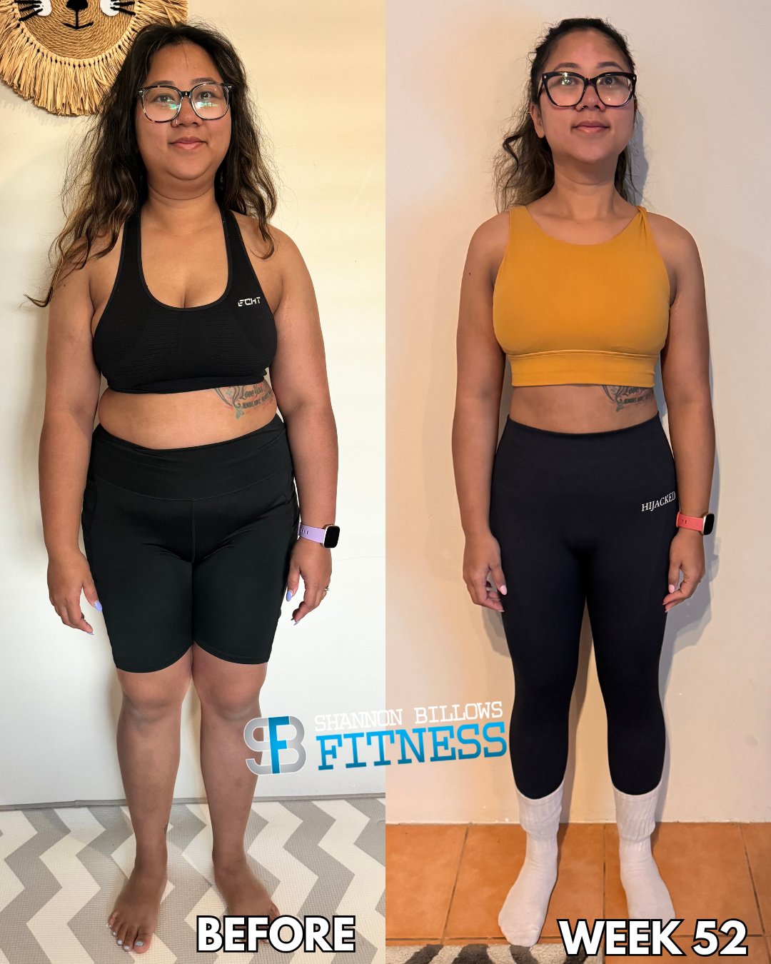 Coaching client before and after