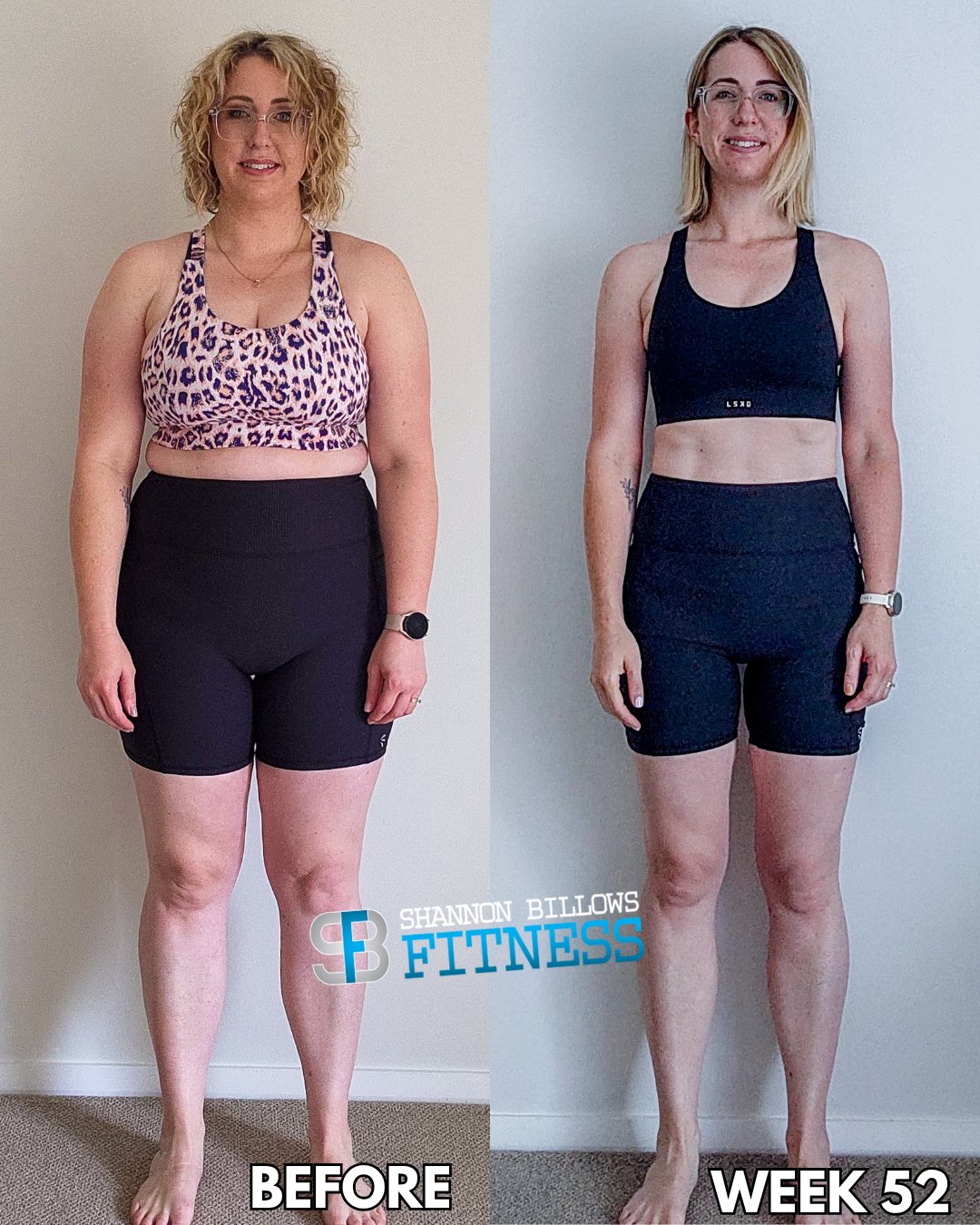 Coaching client before and after