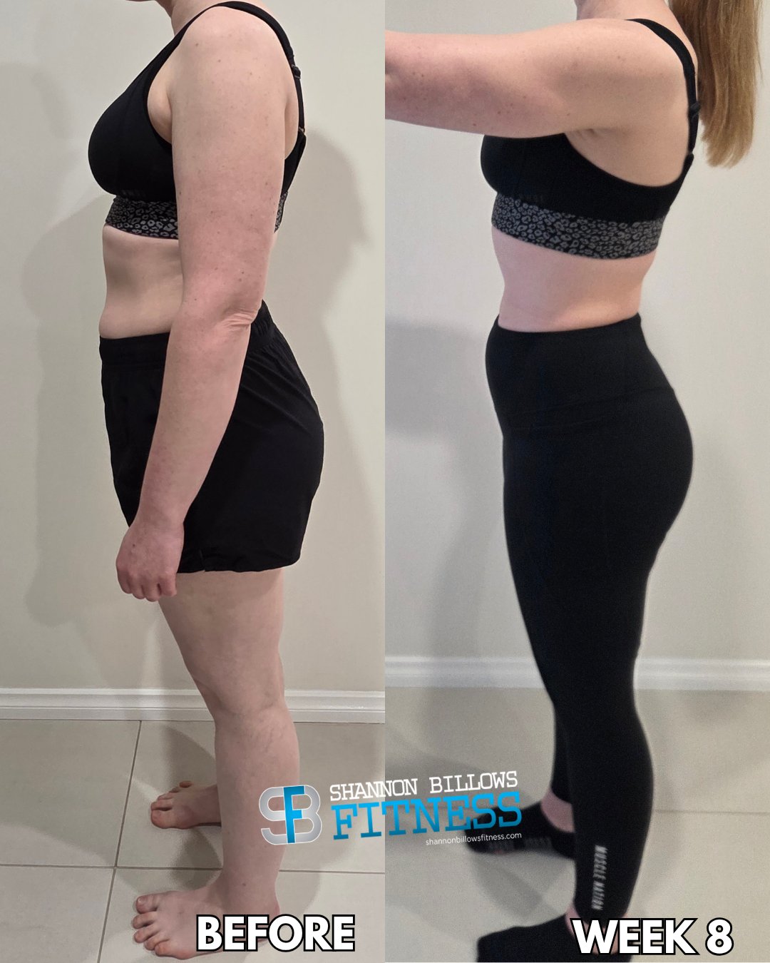 Coaching client before and after