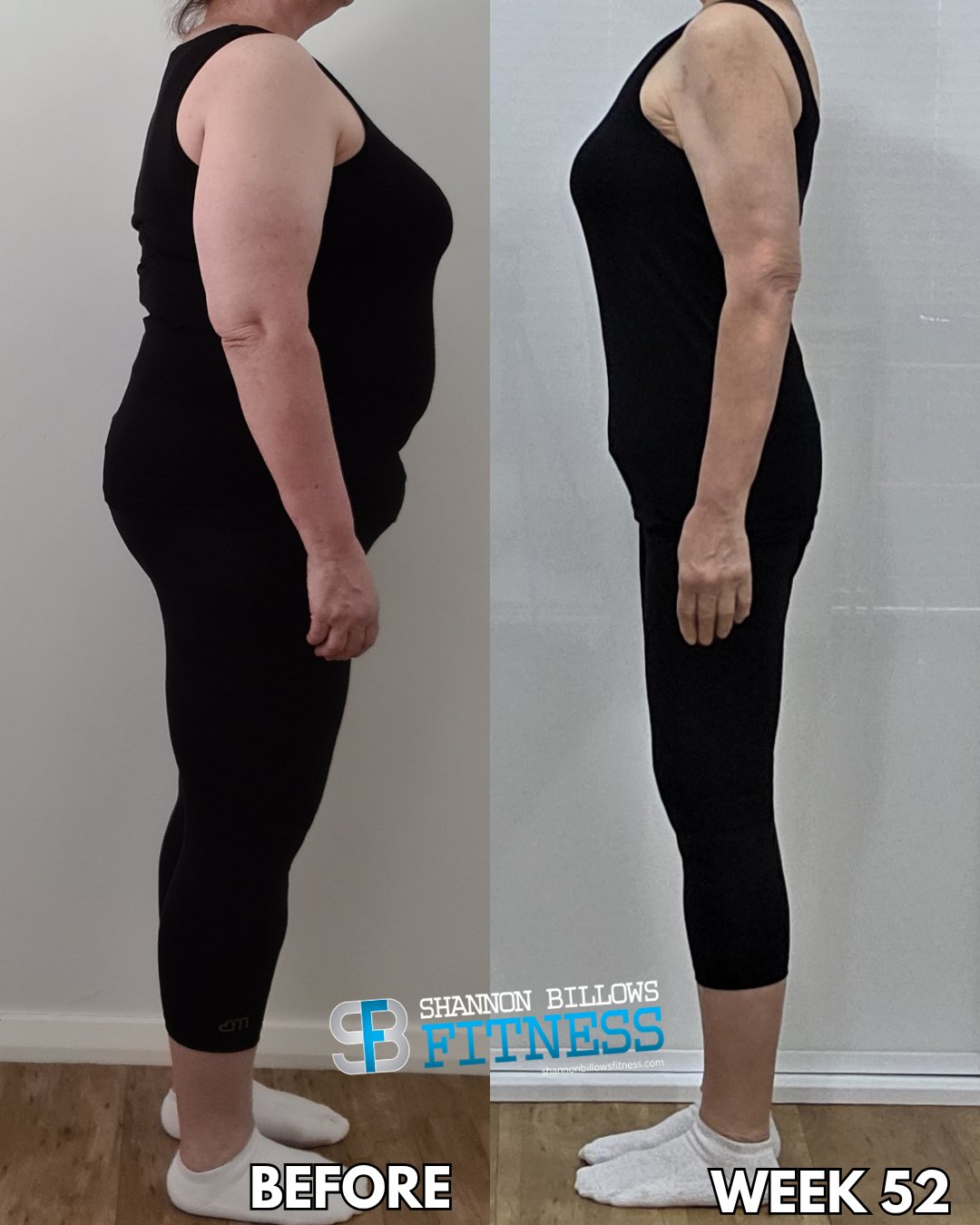 Coaching client before and after