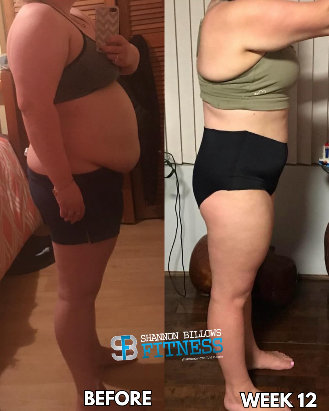 Coaching client before and after
