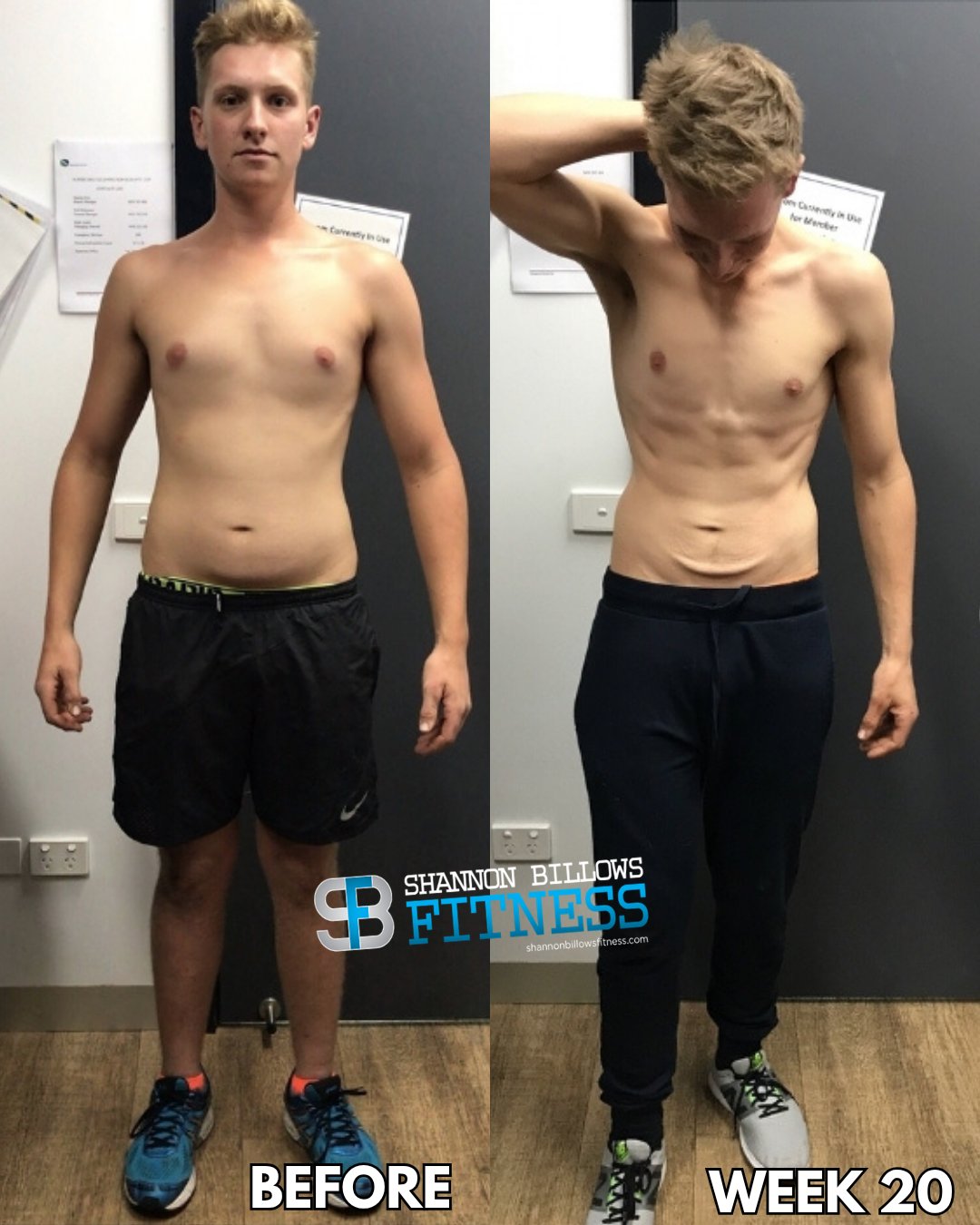 Coaching client before and after