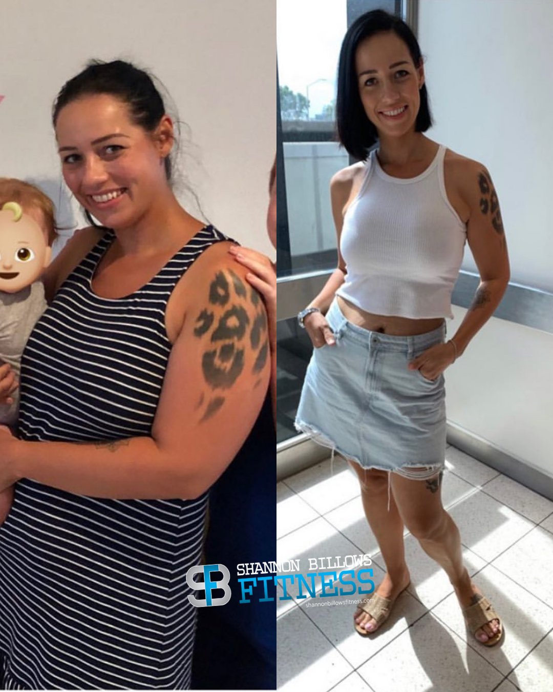 Coaching client before and after