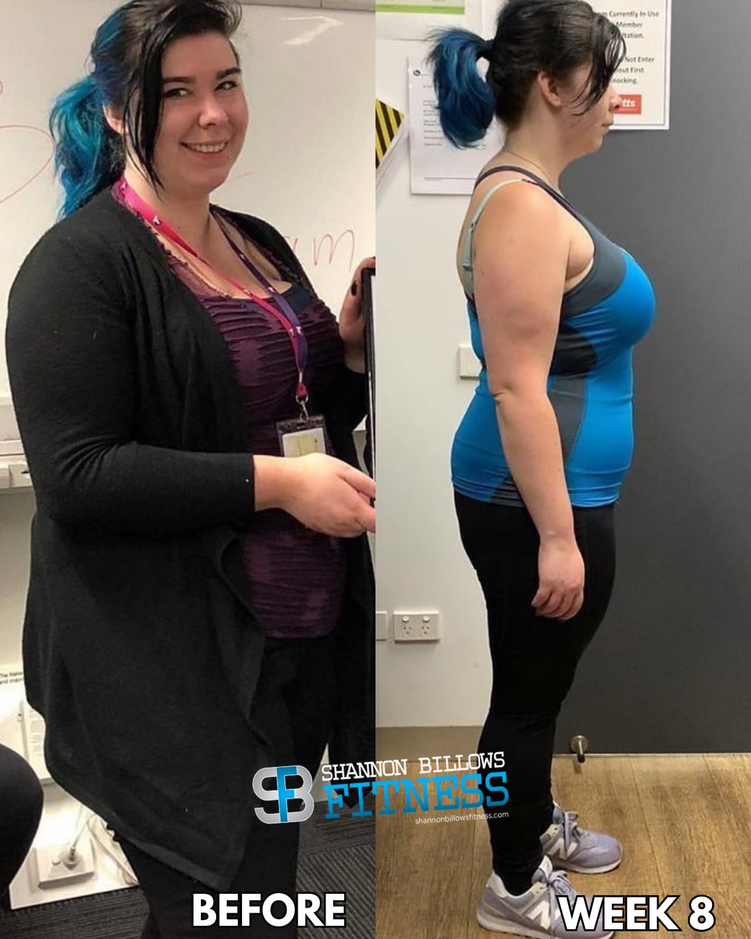 Coaching client before and after