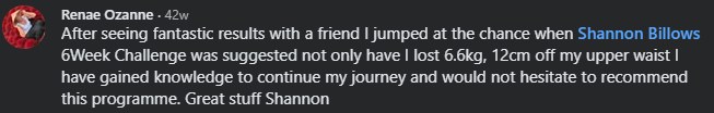 Client message about their results