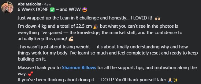Client message about their results