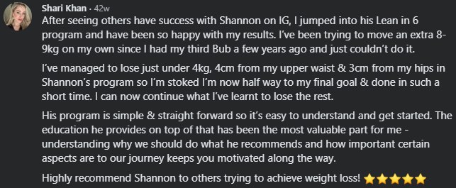 Client message about their results